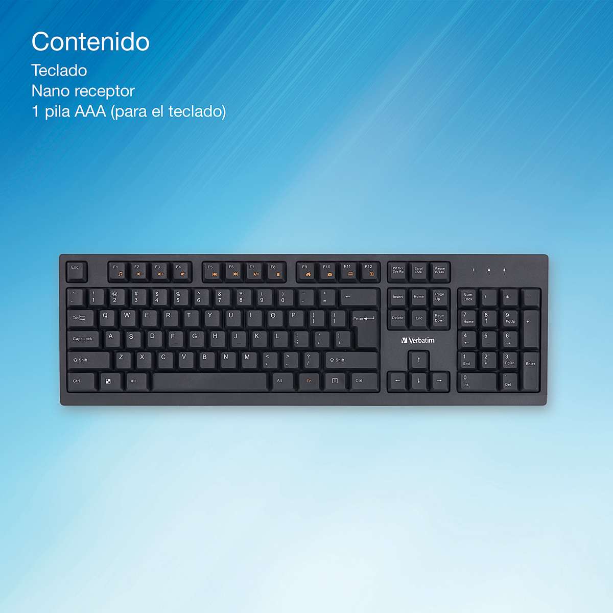 Teclado Inalámbrico Slim Verbatim 70738